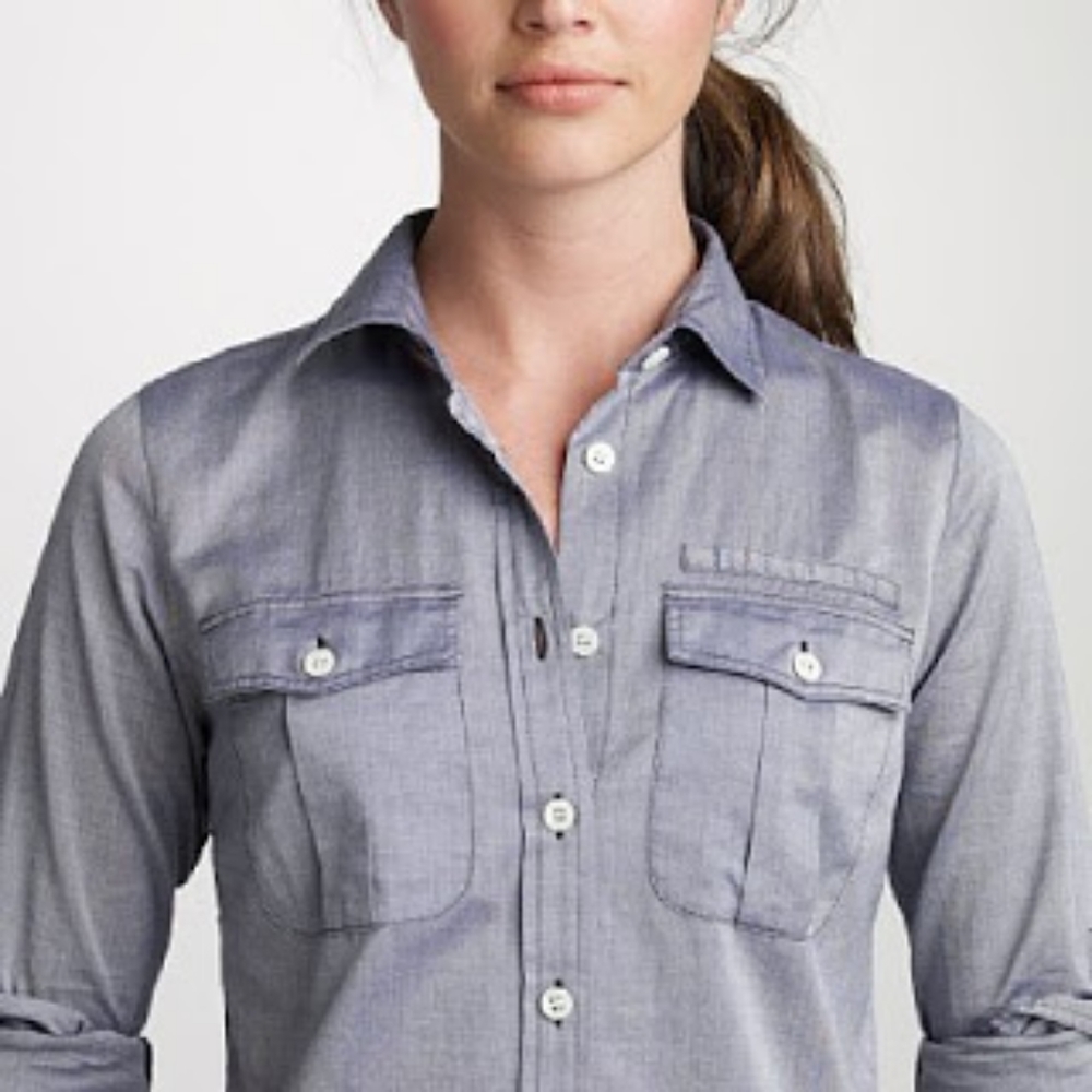 JCrew "Perfect" chambray shirt, 8